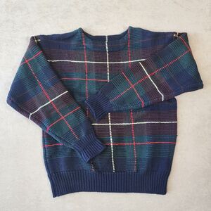 Club Room Size M 100% Wool Grandpa Cosby Vintage knit 80's 90's Y2K Sweater FLAW